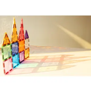 Wellbbplay 90 pezzi blocchi di costruzione magnetici 3d Diy modelli intellettuale stella magnetica costruzione di piastrelle per bambini