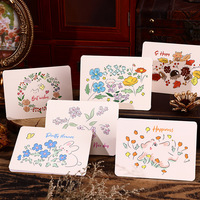Cartes de vœux vintage personnalisées en gros, design floral, grand format, carte postale pour la fête des enseignants, cadeau de remise de diplôme pour étudiants