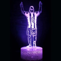 Joueur de football Led veilleuse couleur changeante lampe de nuit Sport Football capteur tactile bébé lampe de couchage