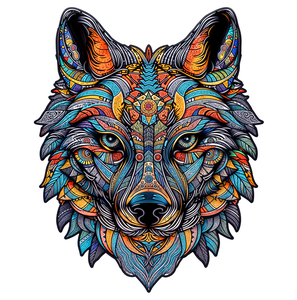 Puzzle Artistico in Legno Personalizzato TT-WT-20 WAALUU con Lupo, Decorazione Colorata in Legno, Bellissimo Regalo 3D in Legno per Adulti - Product Image 1