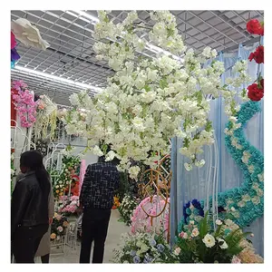 Cheap Flores Artificiales Artificial Silk Cherry Blossom Branches Flower