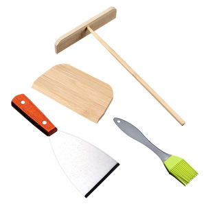 Ensemble de grattoirs à crêpes en bambou, 4 pièces, outils de cuisine multifonctions pour les crêpes - Product Image 2