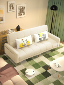 Ultra-stretto doppio due tre sezionale divano Set per piccolo appartamento soggiorno o camera da letto Design pieghevole per il risparmio di spazio - Product Image 6