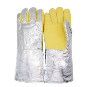 Gants résistants à la chaleur en aramide et feuille d'aluminium 500°C, protection industrielle intégrale pour les opérations en four de métallurgie de l'acier - Product Image 3