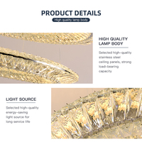Lustre rond en cristal de luxe de lumières pendantes de décor à la maison d'hôtel de salon économiseur d'énergie
