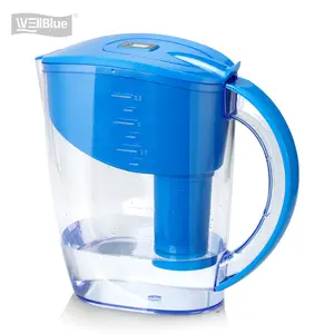 Hot sale nsf certified alkaline water filter pitcher for hard water with replacement cartridge filter jug