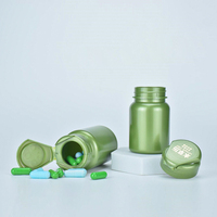 Flacon vide en PET de qualité alimentaire à rabat, blanc, 80 ml, 100 ml, 120 ml, pour comprimés de calcium, capsules, produits de santé, emballage