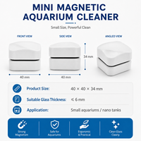 Grattoir à algues magnétique de qualité supérieure, mini nettoyeur de verre, brosse à algues nano pour petit aquarium, OEM/ODM, respectueux de l'environnement