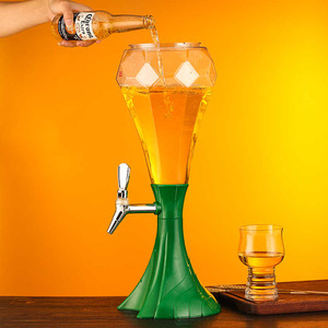 Dispensador de Bebidas Tipo Torre de <span class=keywords><strong>Cerveza</strong></span> de Barril con Luces LED, Dispensador de Bebidas Portátil, Ecológico, Pequeño, de Plástico, con Hielo, para Bares - Product Image 4