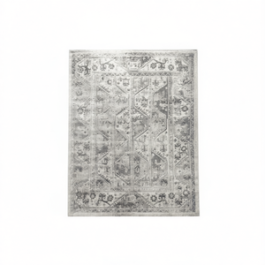 Tapis rectangulaire en jute jacquard rayé Db Classic pour salon, avec bordure à motifs, à poils plats et design fin - Product Image 1