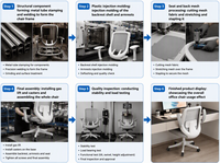 Chaise d'étude et de travail en mesh pour adolescents, collégiens et lycéens - Design ergonomique, réglable en hauteur, chaise de bureau à domicile