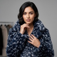 Tissu tricoté en fausse fourrure de renard à poils longs, à rayures ondulées bicolores, coupe-vent, pour vêtements, textiles de maison et jouets en peluche pour filles et garçons