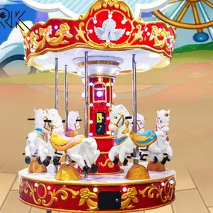 6 Mensen Carrousel Rit Met Sd-kaart Muziek Roterende Game Machine Mini Carrousel Ritten Voor Verkoop