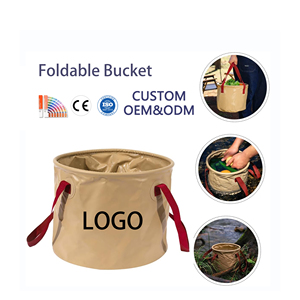 Réservoir d'<span class=keywords><strong>eau</strong></span> portable personnalisé en silicone sac de rangement de voyage extérieur style roll-top avec poignée de seau pliable pour camping pêche - Product Image 1