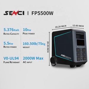 Station d'alimentation portable, capacité 1 kW, 2 kW, 3 kW, 5 kW, 5,5 kW, batterie au lithium LiFeP04, 110 V, 220 V, générateur solaire pour la maison - Product Image 6