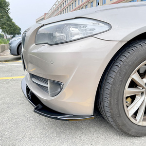 Amp-Z Bmw 5 Series F10 Front Bumper Lip Splitter Piano Black Carbon Fiber Texture Matte Finish Small Surround Kit - Product Image 2