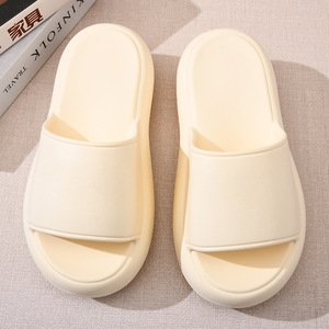 Sandalias Guru con Plataforma, EVA, Color Blanco Hueso, Punta Redonda, Cómodas para Uso en Exteriores, con Tacón - Product Image 4