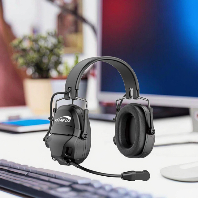 Waterproof Wireless Head- Mounted Tactical Headset with ANC Noise Reduction+ ENC Voice Enhancement DSP Chip for Aerial Aircraft