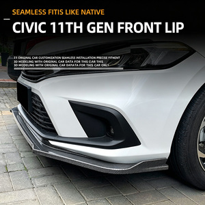 Per Honda Civic 11a Generazione 2021+ Diffusore Anteriore Inferiore in ABS, Splitter per Paraurti Anteriore, Spoiler, Accessori Auto - Product Image 2