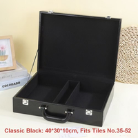 Boîte de rangement vide pour Mahjong, mini et grande, avec couvercle rabattable, boîte cadeau rectangulaire portable pour Mahjong et jetons, organisateur d'accessoires de jeu