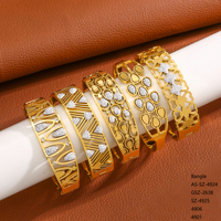 Bracelet haut de gamme en acier inoxydable plaqué or 18 carats, motif papillon géométrique cercle creux, orné de zircons