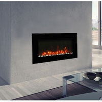 Cheminée électrique multicolores, cheminée électrique murale de luxe en bois avec simulation de flamme