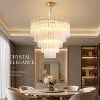 Lustre décoratif MURANO South Seas, style moderne du milieu du siècle, minimaliste français, à longues bandes de verre, à hauteur réglable