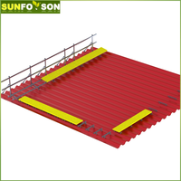 Endüstriyel Çatı Güneş Enerjisi Paneli Yürüme Yolu FRP Izgara Geçit Tahtası Kaymaz Güvenlik Bakım Yürüme Sistemi