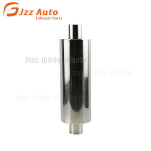 Resonador de escape universal de acero inoxidable con silenciador intermedio de tubo recto de 51 mm de entrada/salida y 114 mm de diámetro para coche, de bajo sonido. - Product Image 4