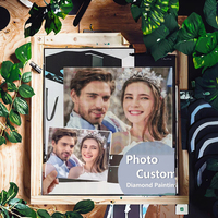 Pintura de Diamantes Personalizada con Foto, Cuadrada/Redonda, Manualidades de Mosaico DIY, Regalo