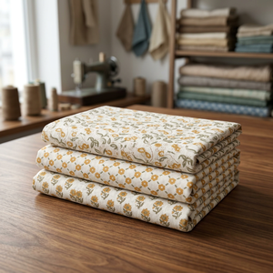 Tissu en coton tricoté de qualité supérieure, résistant à l'eau, à motif floral, poids moyen, pour vêtements, textiles de maison, housses de sac, pour filles - Vente en gros - Product Image 2