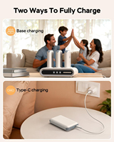 Batterie externe portable 10 000 mAh, station de charge pour la maison et la famille, approuvée par les compagnies aériennes, batterie compacte et fine pour les voyages, 1 chargeur de téléphone