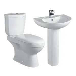 toilet and sink set combo bathroom ceramic toilet with washing basin economic wc toilet bowl lavabo with sink