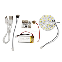 Papan Lampu LED PCB 50Mm Sensor Sentuh Panel Lampu LED Dapat Diredupkan Baterai Isi Ulang USB 5V Aksesori Pencahayaan DIY Bebas Solder