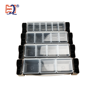Nhựa cao cấp với cán Top 3/4/5/6 khoang băng làm mát bằng thanh Caddy gia vị container hộp ướp lạnh garng khay với nắp - Product Image 6