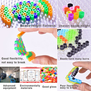 Ensemble complet de perles Hama en plastique multicolores à faire soi-même, jouets éducatifs de puzzle pour enfants, cadeau d'anniversaire parfait - Product Image 2