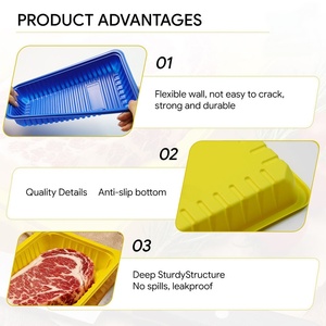 Barquette jetable en PP pour viande fraîche, qualité alimentaire, pour supermarché, emballage scellé pour bœuf et volaille surgelés, taille personnalisée - Product Image 2