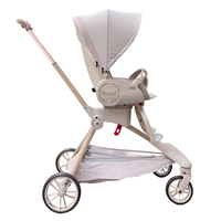 Poussette de bébé de cabine de coquille d'oeuf portative de luxe pliante confortable de haute vue peut s'asseoir et s'allonger