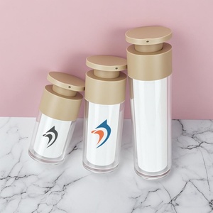 Botellas de Loción con Bomba de Presión sin Aire de 15 ml, 30 ml, 50 ml, Botellas de Plástico con Bomba de Presión sin Aire con Acabado Dorado para Loción y Suero - Product Image 3