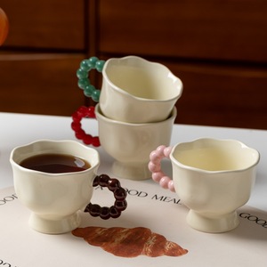แก้วเซรามิกวาดลายสไตล์ฝรั่งเศส - แก้วกาแฟและชาที่มีความสวยงามสูง - Product Image 6