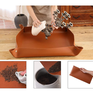 Tapis de rempotage carré en cuir PU pour plantes d'intérieur, accessoires de jardinage, tapis imperméable pour le rempotage des plantes, tapis de changement de plantes pour jardinier - Product Image 4
