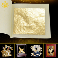 Fabricant Jinzi Feuille d'or simulée 4.33*4.33 9.33*9.33 14*14Cm Feuille d'or pour meubles Statues de bouddha déco
