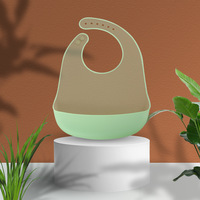 CHINFAI Bavoir Bébé Personnalisé Imperméable en Silicone, Facile à Nettoyer, Matériau de Qualité Alimentaire Sans BPA, Produits d'Alimentation pour Nouveau-nés