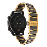Bracelet de montre en acier inoxydable et céramique Upro Luxury, 18 mm, 20 mm, 22 mm, à libération rapide, fermoir pliant pour montre connectée