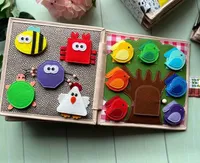 Livre d'activités éducatif personnalisé en feutre pour bébé, livre silencieux