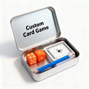 Conception personnalisée Impression parfaite Jeu de cartes de voyage Petit jeu de rôle avec boîte en fer blanc et crayon - Product Image 6