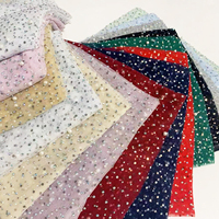 Haut de gamme 100% Polyester Broderie Net Tulle Maille Dentelle Tissu De Luxe Perle Dentelle pour Accessoires De Mariage et Broderie