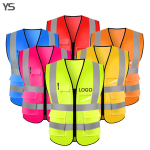 Chaleco <span class=keywords><strong>de</strong></span> <span class=keywords><strong>Seguridad</strong></span> Unisex <span class=keywords><strong>de</strong></span> Alta Visibilidad con Ventana para Identificación y Ranura para Bolígrafo, Múltiples Bolsillos, Tallas Variadas Opcionales, Chaleco <span class=keywords><strong>de</strong></span> <span class=keywords><strong>Trabajo</strong></span> Reflectante <span class=keywords><strong>de</strong></span> Alta Visibilidad - Product Image 1