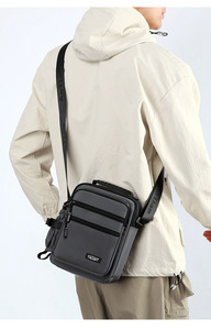 Nouveau sac de poitrine pour homme de style vintage, multifonctionnel, pour le sport et la course à pied, grande capacité, sac messager décontracté - Product Image 5