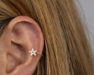 Minimalist Wedding Party Jewelry 925 <strong>Silver</strong> No Piercing Leaf Olive Branch Earrings <strong>Ear</strong> Clips Leaves <strong>Ear</strong> <strong>Cuff</strong> Conch Earrings - Product Image 5